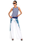 Комплект пляжный брюки+топ Lora Grig WX 041608 LG Blanche - multicolor