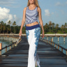 Комплект пляжный брюки+топ Lora Grig WX 041608 LG Blanche - multicolor