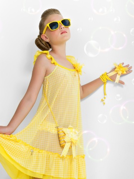 Пляжное платье для девочек + сумочка Arina Festivita GQ 031506B AF Beverly - yellow