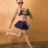 Купальник для девочек (бюст, плавки, юбка) Arina GBZ 041505 Nectarina - multicolor