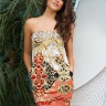 Платье Laete с принтом цветной с узором Вензель 60009 размер (XS(42)) (42 российский) РАСПРОДАЖА
