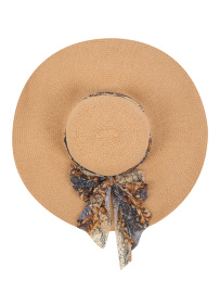 Шляпка женская с широкими полями Charmante HWHS 191608 - темная солома